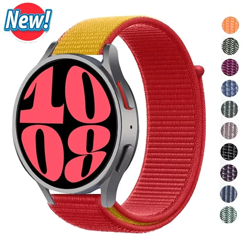 Band For Samsung Galaxy Watch 7/4/5/6 classic/5 Pro 45mm FE 40mm 44mm Nylon loop correa Bracelet Huawei GT 2e 3 straps 22mm 20mm