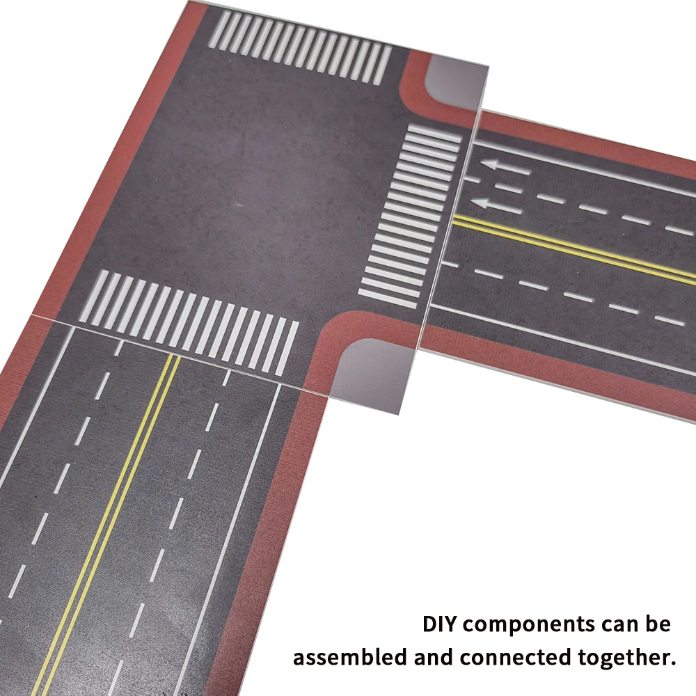 1/150 Miniature Traffic City Road Scenery PVC Board for N Scale Building Kits Diy Modeling Material Urban Road Layout/Landscape