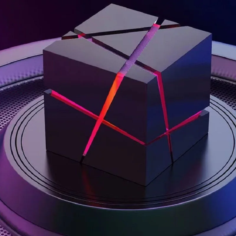 

AI Magic Cube Bluetooth Speaker Smart RGB Light Toy with Bass STEM Education Music Box for Kids Mini Wireless Tech Learning Gift