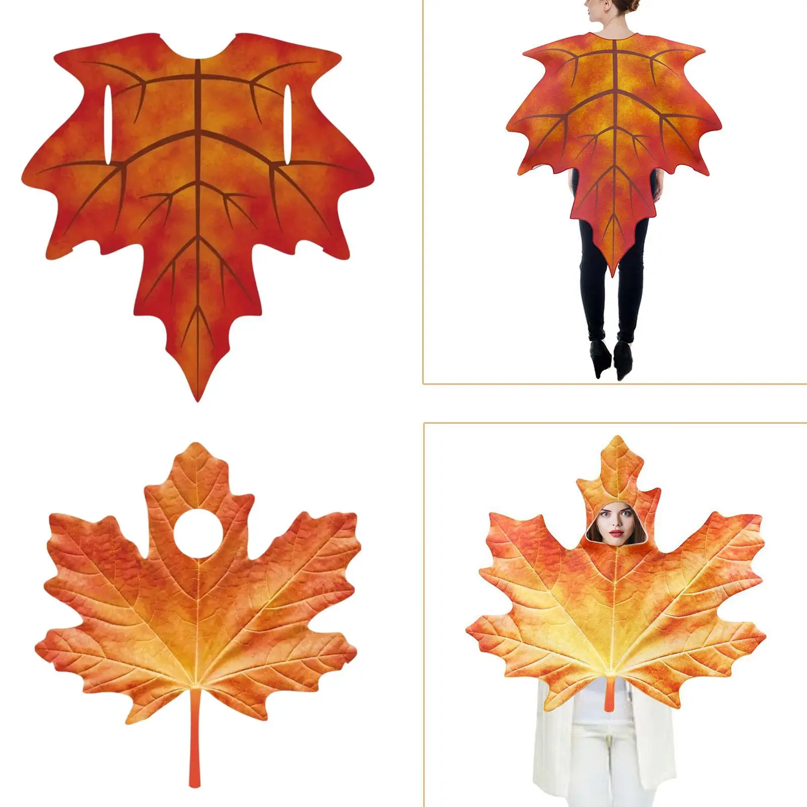 

Костюм кленового листа для взрослых, женские и мужские новые аксессуары для карнавала на Хэллоуин
