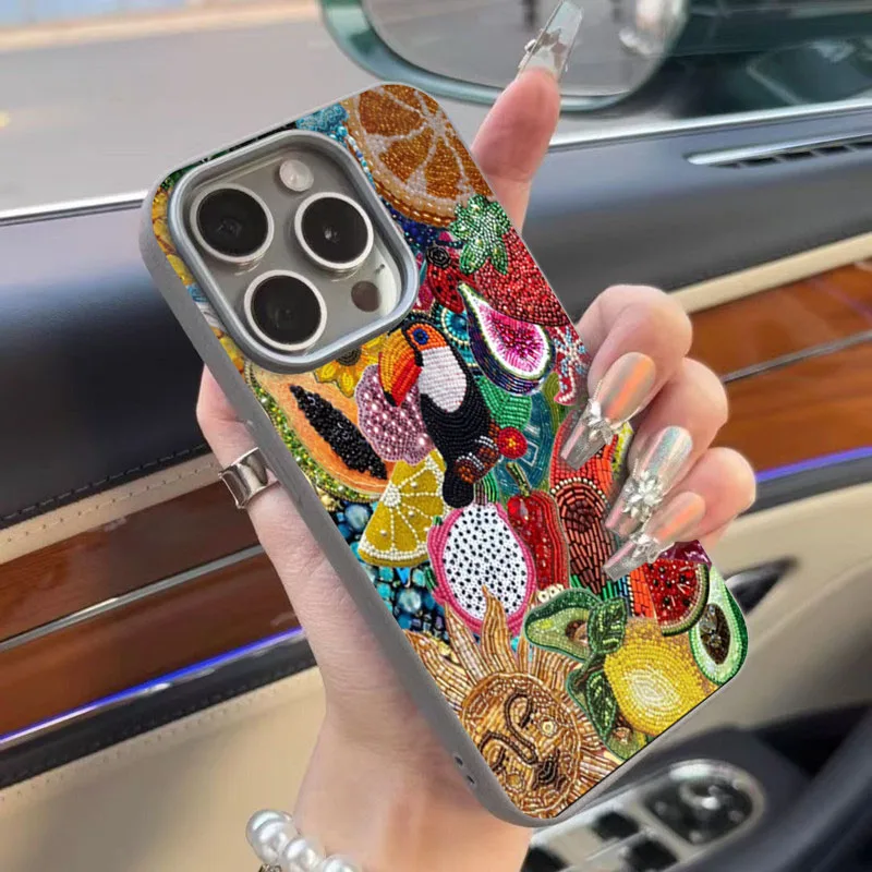 حافظة لهاتف Xiaomi 14T Pro من السيليكون الناعم Mi 13T Pro 11 Lite 5G حافظة على شكل تين مطرزة على شكل ألغاز غطاء نمط