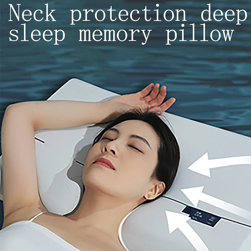 1Pc High-end pillow Blue and white dual combination zero pressure soft glutinous Breathable slow rebound memory Foam pillow