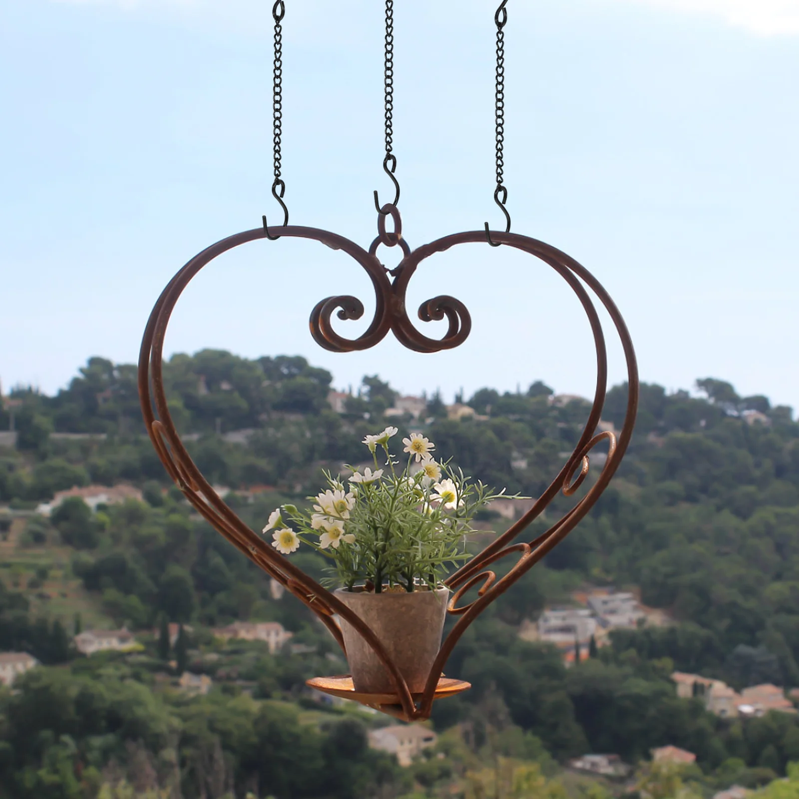 

6pcs Door Sign Hanging Chain Metal For Indoor Outdoor Plant Hangers Wall Ceiling Mount Basket Bracket Flowerpot Rack Storage