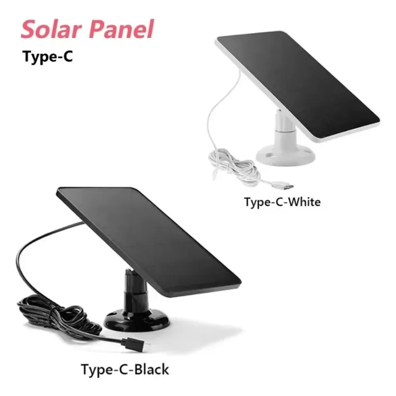 Solar Panel System Waterproof 360° Adjustable Bracket For Outdoor Security Camera Light All Weather Durable