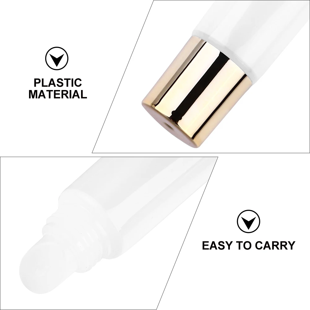

25pcs Empty Lipstick Tubes Clear Gloss Balms Container Travel Storage Bottles 15ml Leakproof Durable Light for Lip