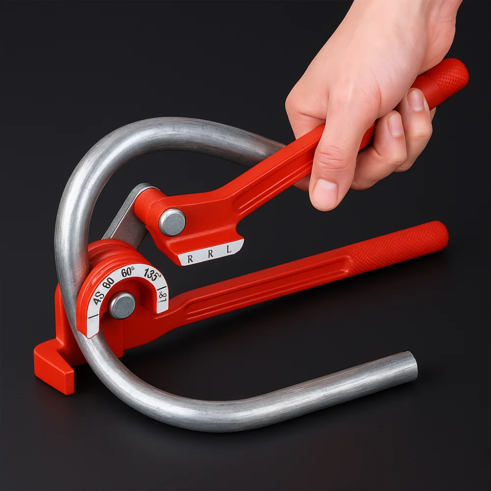 

Pipe Curving Manual Pipe Bender Heavy Duty Adjustable Copper Pipe Bender British 180 90 Degree Tube Bender Tube Bending Machine