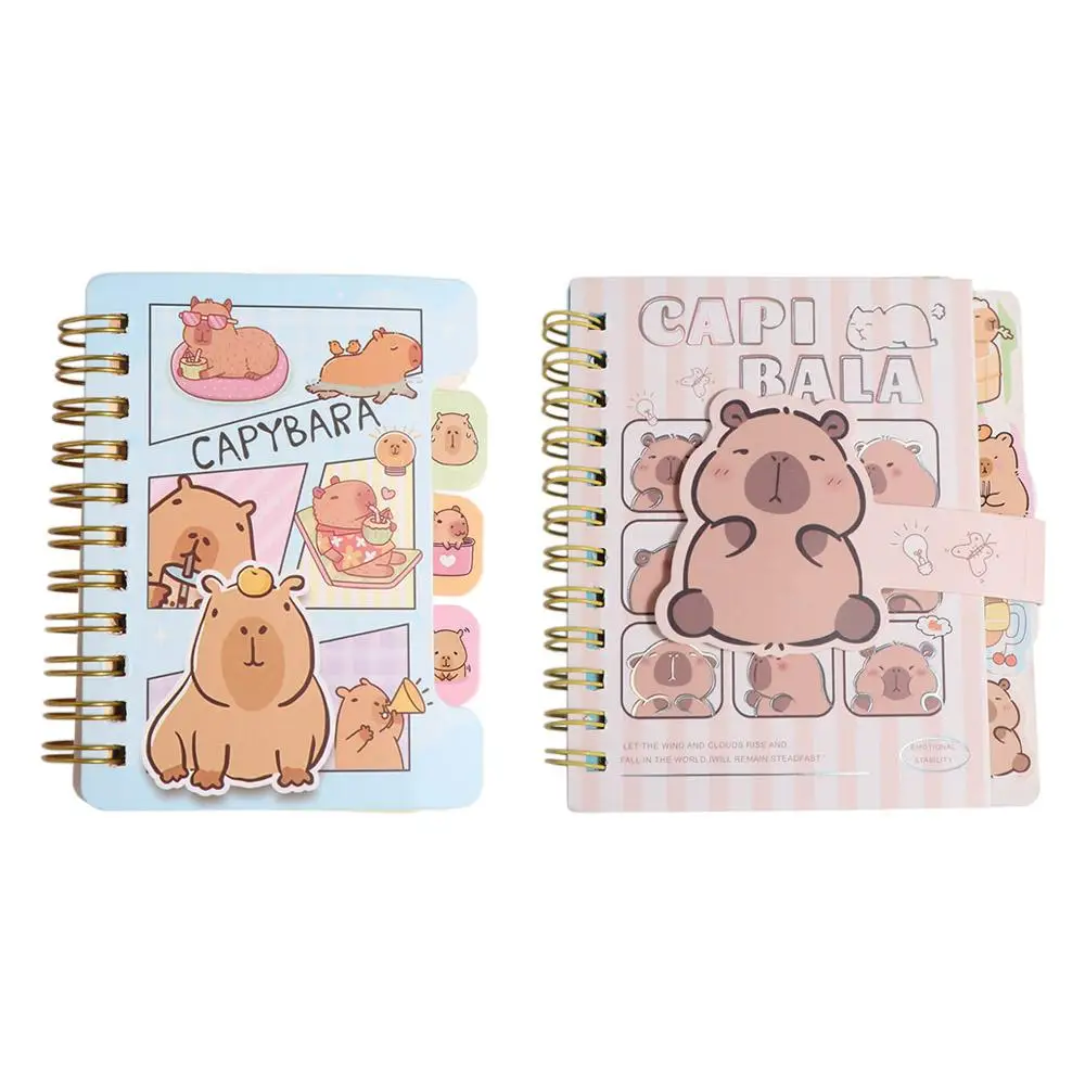 Planificador de notas de capibara, Bloc de notas pequeño multifunción de dibujos animados, libretas de capibara de Color aleatorio, bonito cuaderno de capibara Kawaii