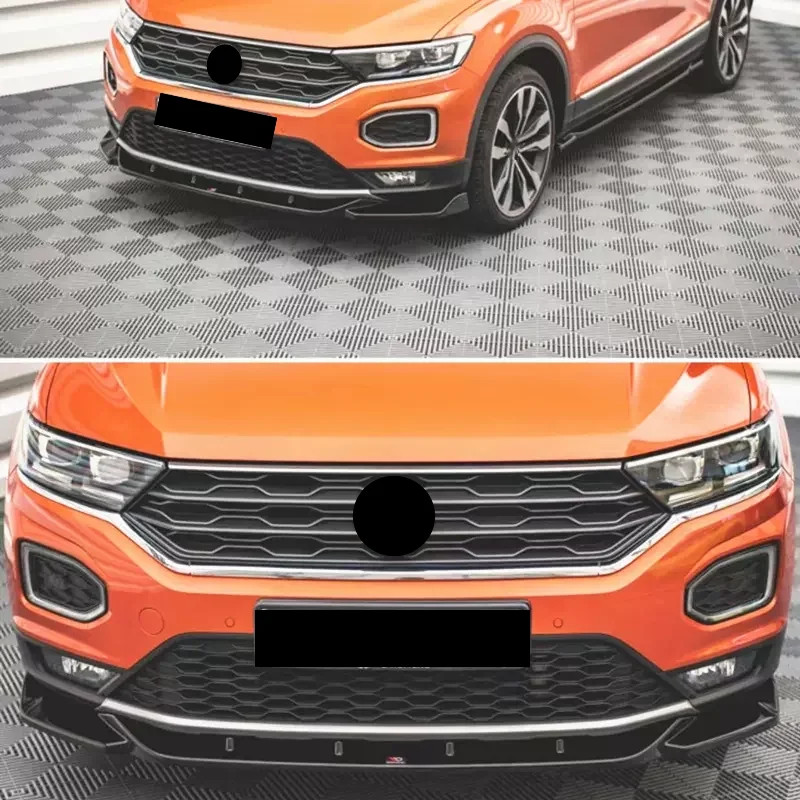 Gloss Black Body kit for  T-ROC 2017-2021 Modified Front rear Lip Side Skirt spoiler Surround