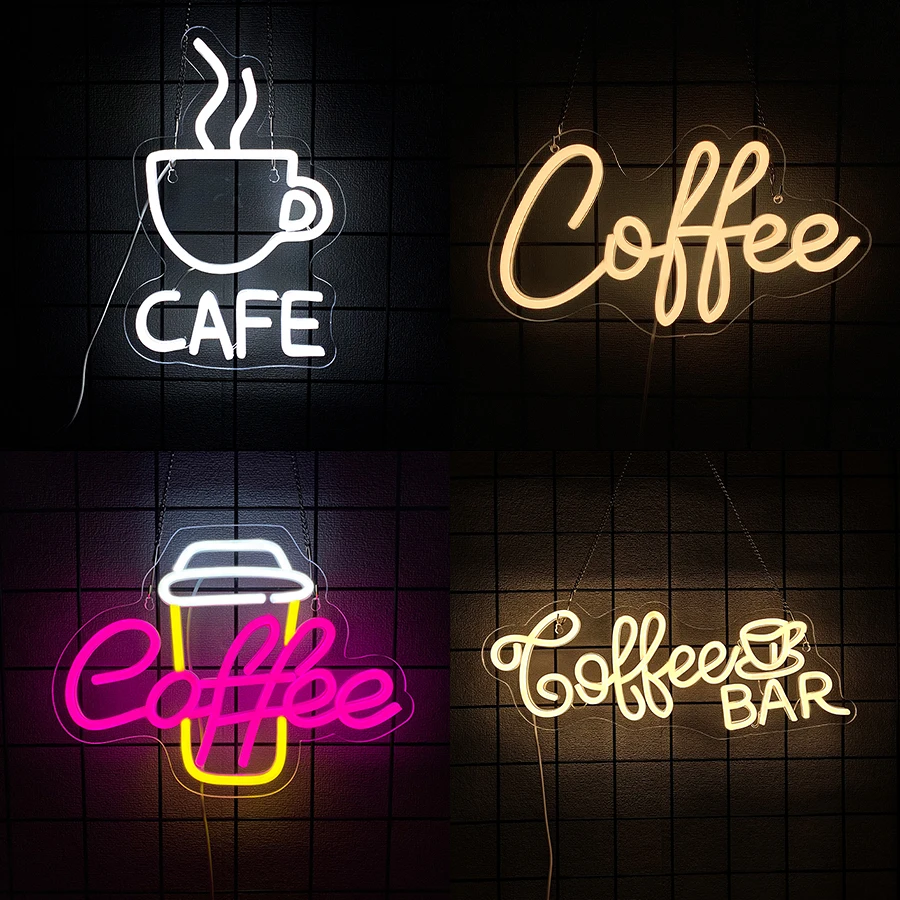 Coffee Neon Sign For Wall Decor,Led Neon Light For Living Room,Coffee Station,Bar,Party,Club,Restaurant Decor,Gift For Friends