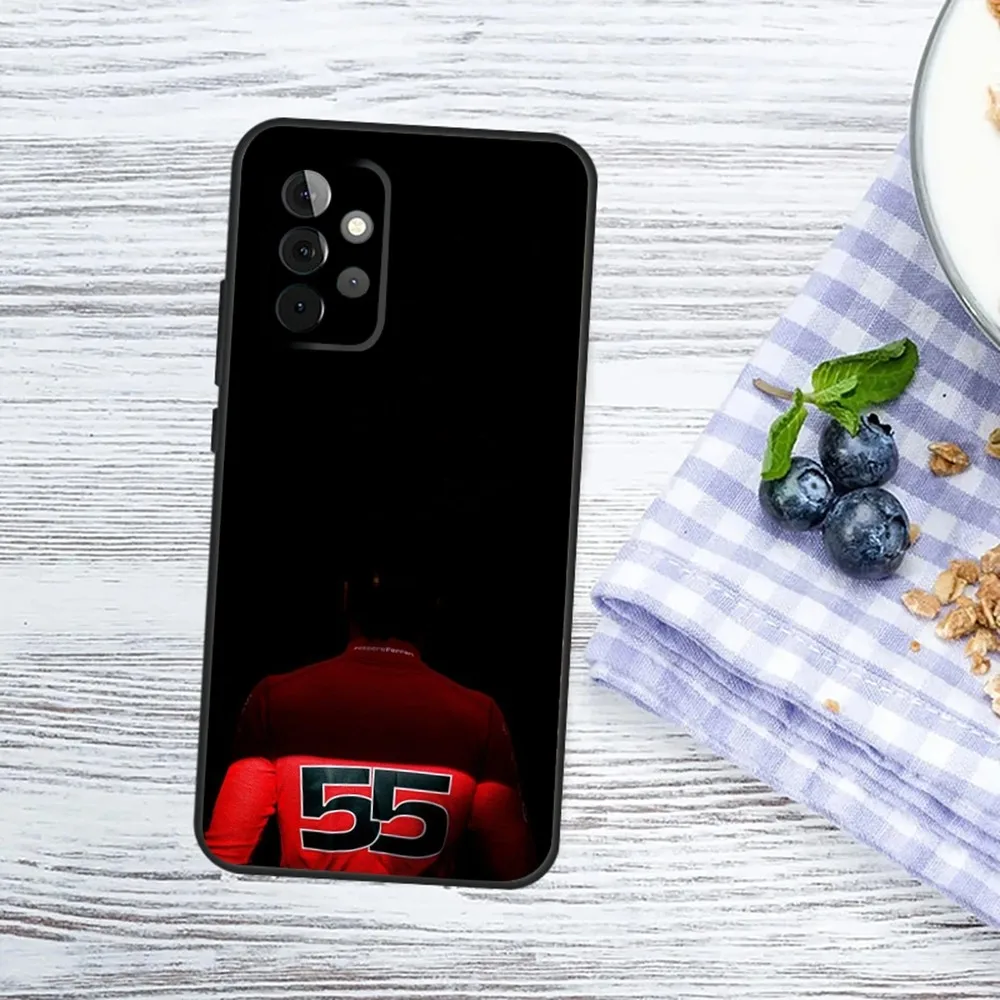 F1 55 C-Carlos S-Sainz Phone Case For Samsung Galaxy A13,A21s,A22,A31,A32,A52,A53,A71,A80,A91 Soft Black Phone Cover