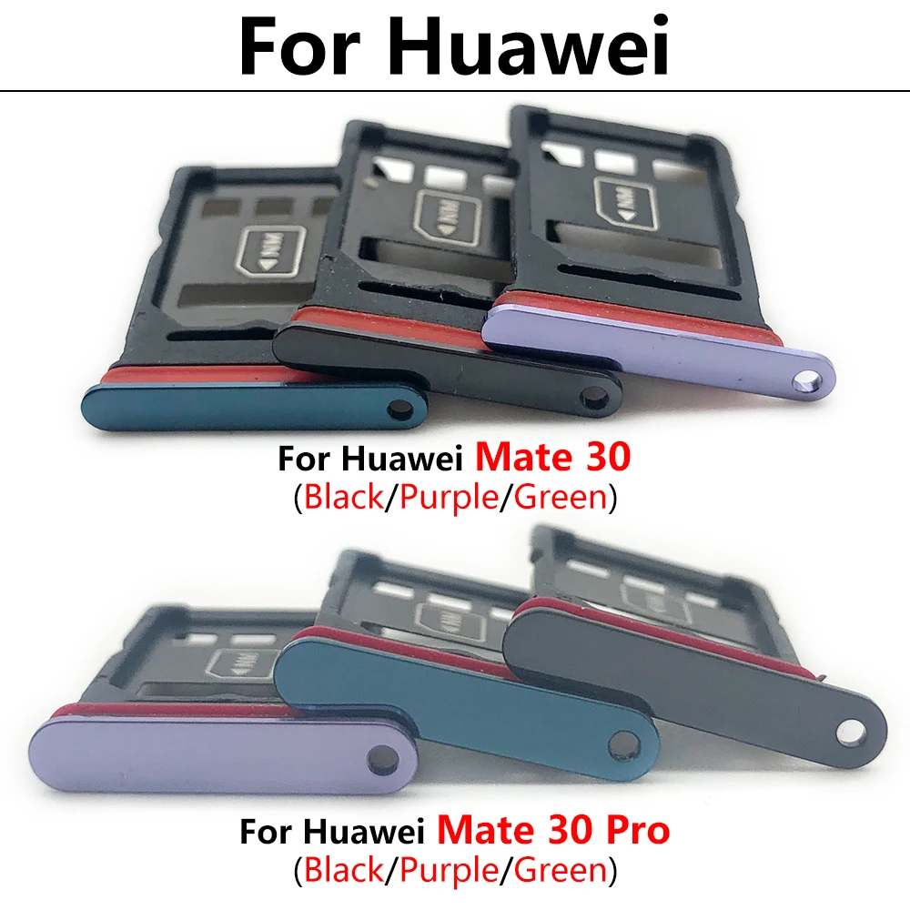 100Pcs，NEW For Huawei Mate 30 50 Pro SIM Card Tray Slot Holder Adapter Accessories Replacement part For Mate 30 Lite