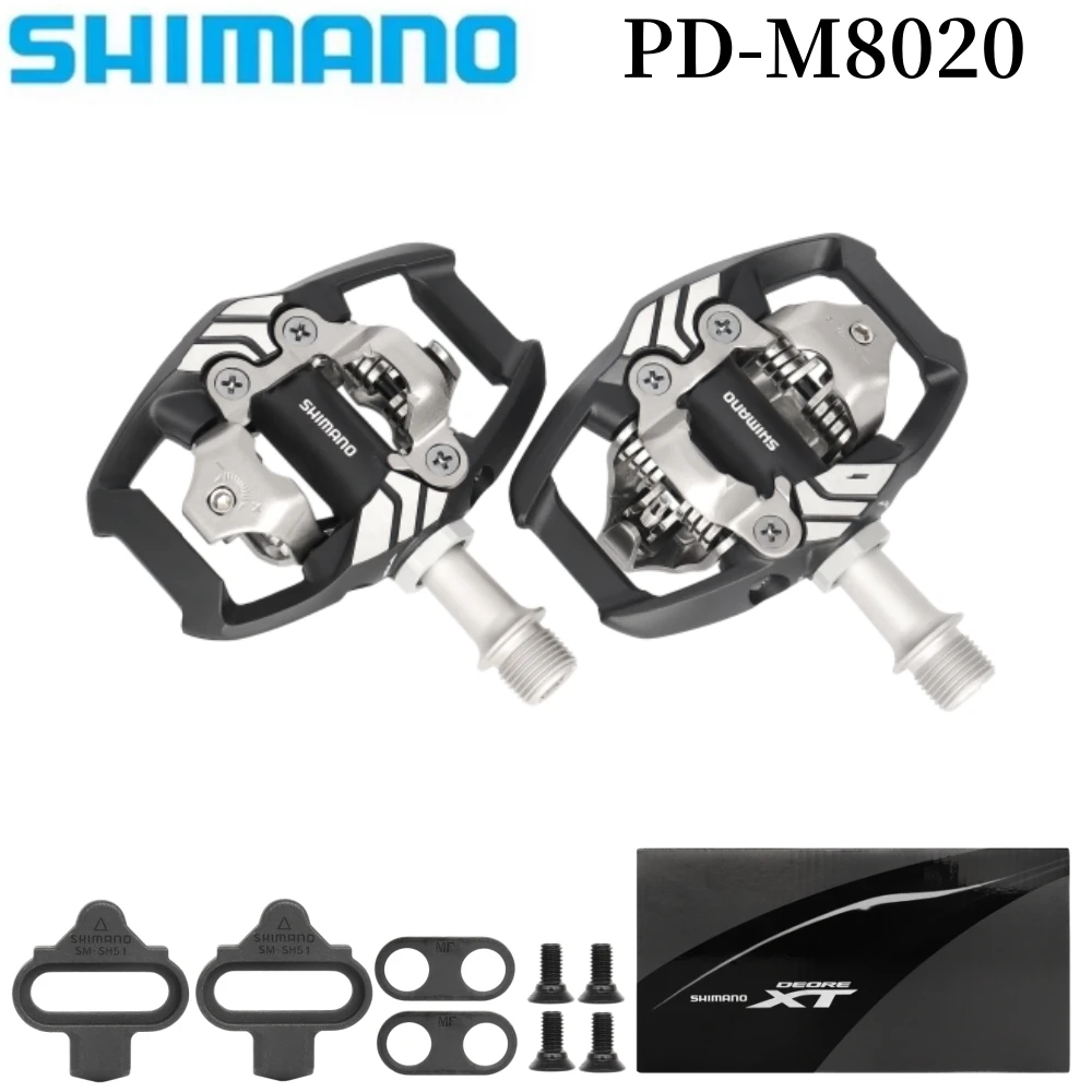 SHIMANO XT PD M8020 MTB Mountain Bike Pedal Original Self-Locking Pedals With SH51 Cleats Bicycle Part Pedals ﻿