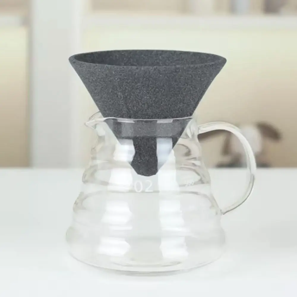 Unique Cone Shape Microporous Ceramic Coffee Filter Reusable Portable Tea Filter Non-Porous Coffee Drip Cup Drinkware Accessory