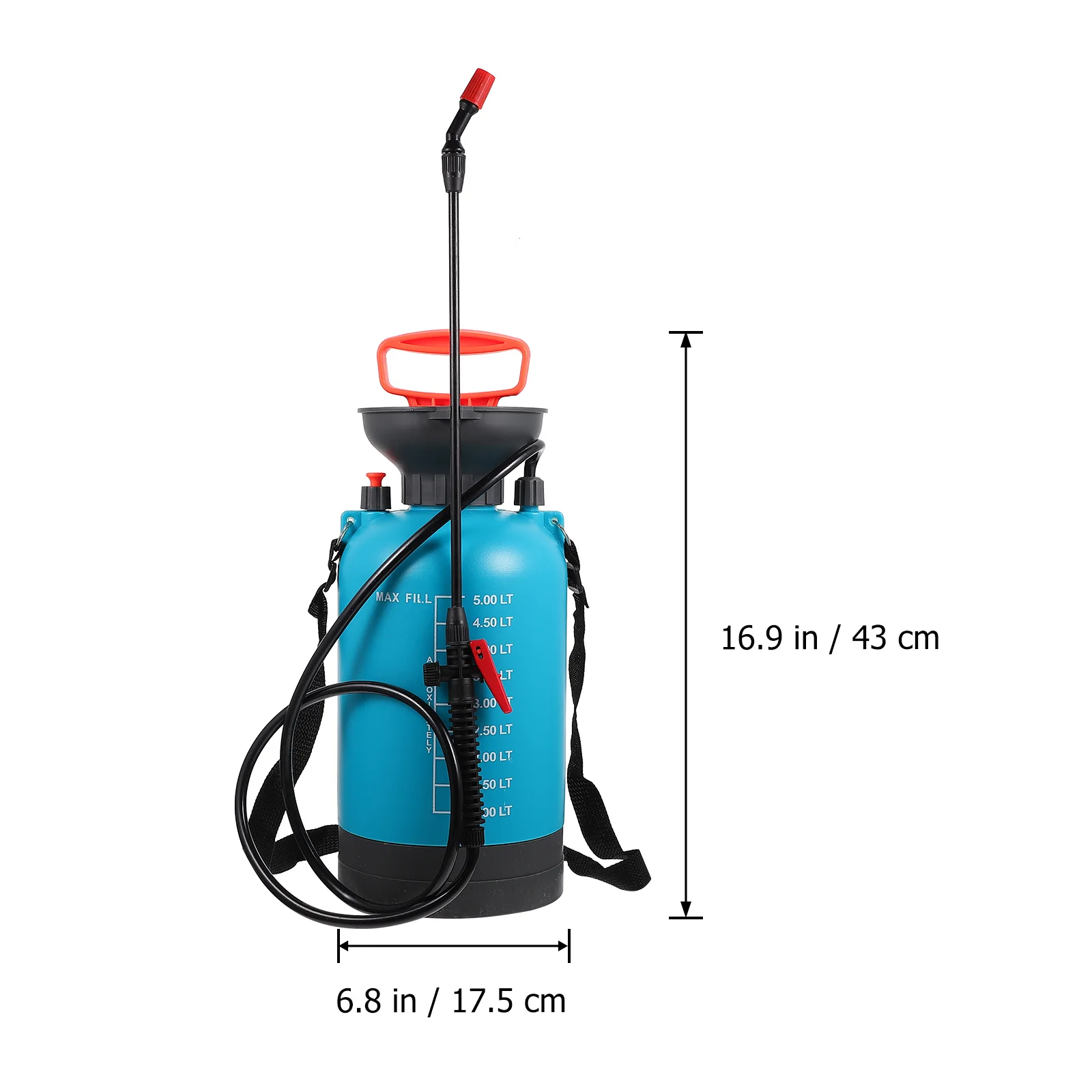 

5L High Pressure Sprayer For Garden Manual Pneumatic Watering Pot Adjustable Atomization Shoulder-Type Durable Irrigation Tool