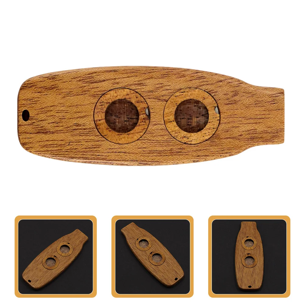 

Wooden Kazoo Dual Hole Music Instrument Durable Resonator Kazoo Easy to Learn for Guitar Ukulele Partner Wooden Recorder