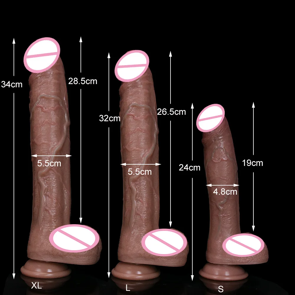 

Spuer Bigger Realistic Dildos Silicone Layer Penis with Suction Cup Adult Sexy Toys for Woman Men Vagina Anal Massage Stimulator