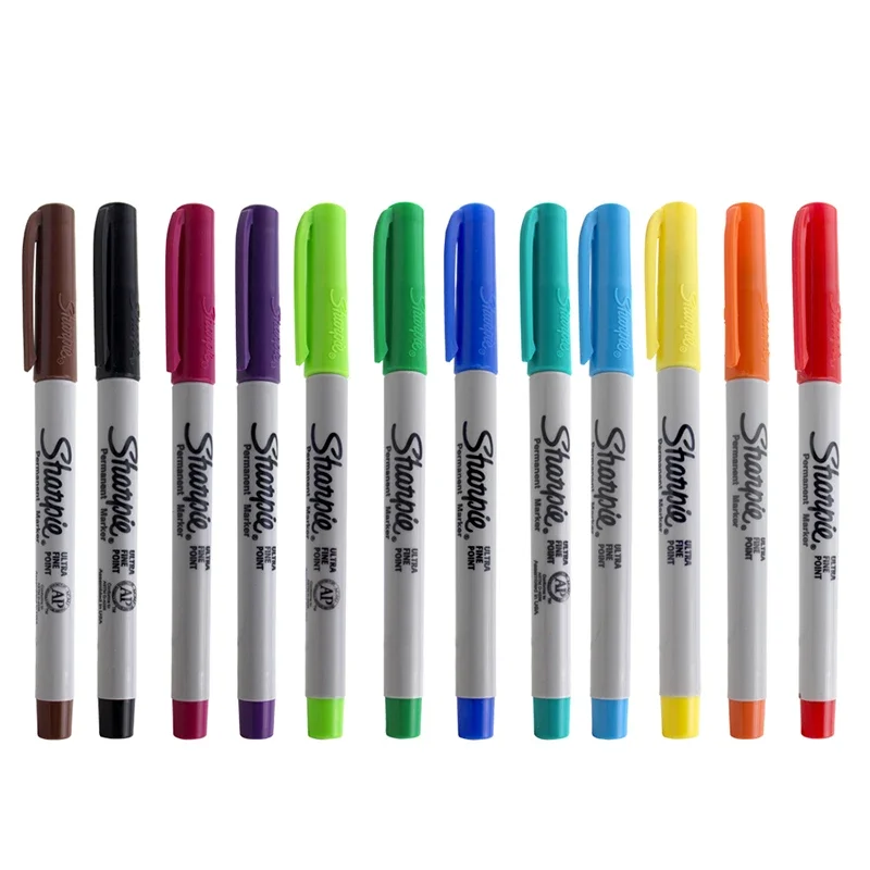 Sharpie 37175 Permanent Color Markers Ultra Fine Point Oil Waterproof Ink Paint Marker Pen Can be painted on Paper Plastic Metal