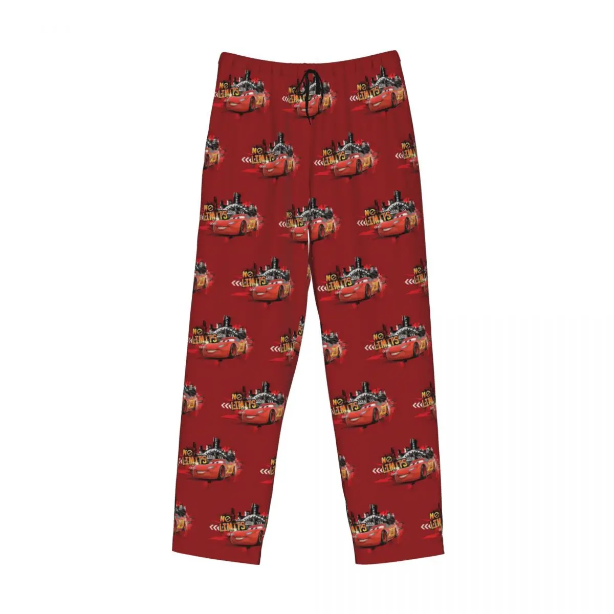 Pantalones de pijama McQueen con iluminación personalizada, pantalones elásticos para dormir con bolsillos para hombre, coches, salón