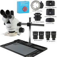 3.5X-90X 180X Simul-Focus Trinocular Stereo Microscope 34MP 48MP 55MP 4K 2K 1080P HDMI USB VGA Video Camera 1/2 CTV Workbench