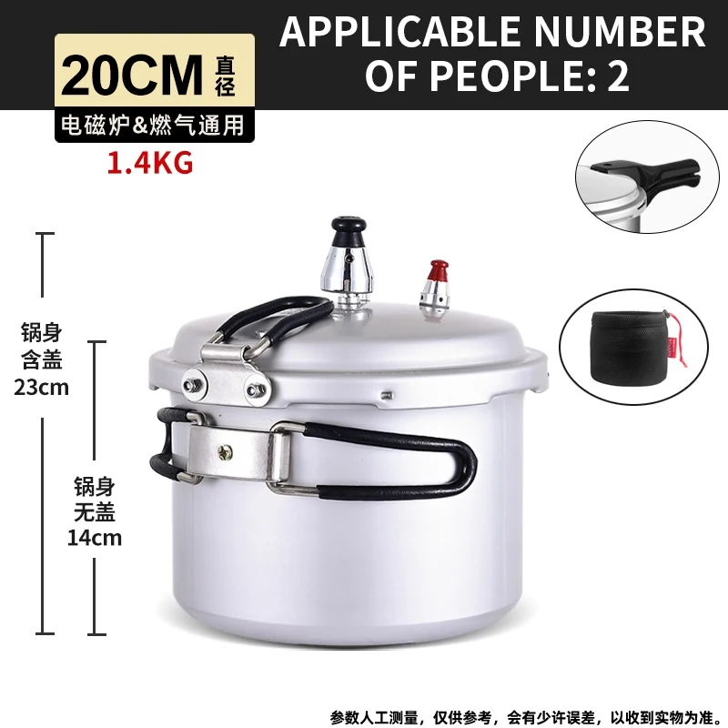 Panci presto portabel untuk luar ruangan, panci presto dataran tinggi untuk perjalanan sendiri, penanak nasi mini kecil dengan pegangan lipat