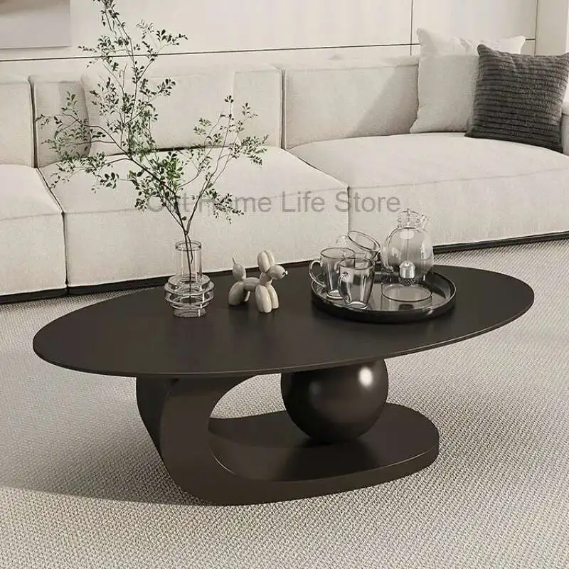 كريم القهوة المركزية طاولات الصخور غرفة المعيشة الحديثة بسيطة الجدول الجانب مركز القهوة مصمم غرف أثاث المنزل Mesas #3