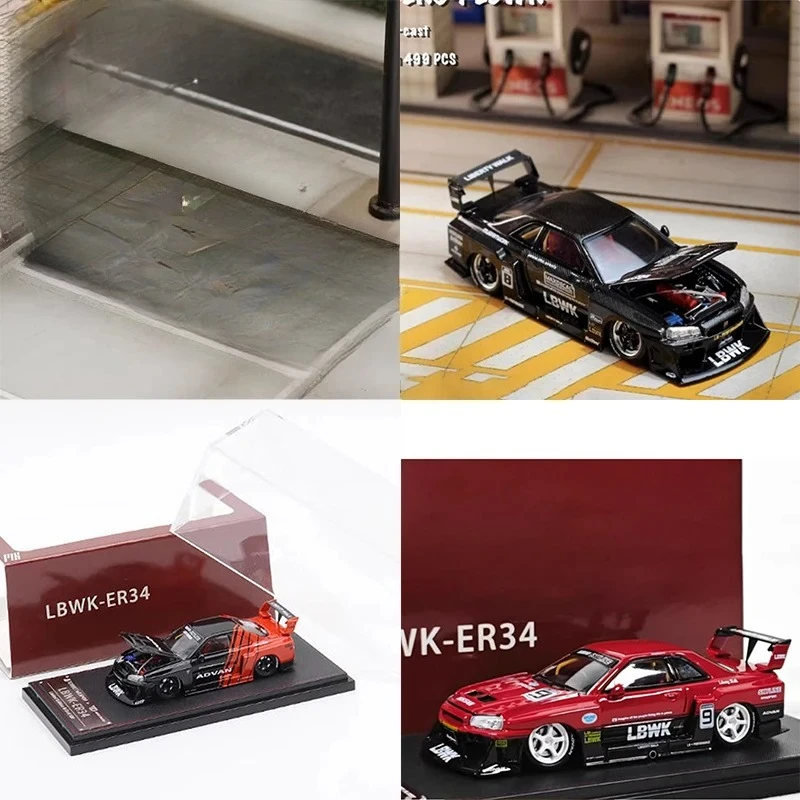 1:64 skyline gtr er34 r34 lbwk camuflagem simulação liga modo carro display estático brinquedo colecionável presente lembrança decoração