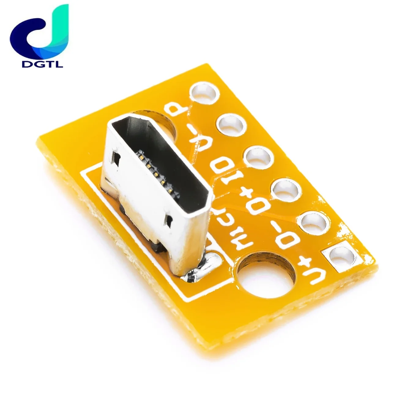 Vertical MiCroUSB female PCB welding adapter welding socket 180 ° vertical female head test universal board