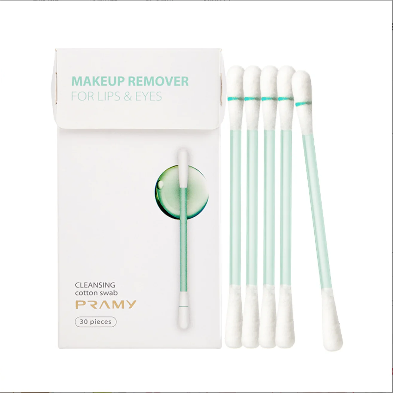 Pramy Makeup Remover Cotton Swabs Makeup Remover 30pcs/box