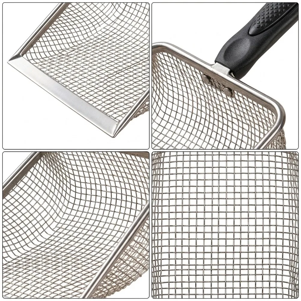 Stainless Steel Sieve Shovels 5 Pack with Multiple Mesh Sizes 2.0 mm to 5.0 mm for Poultry Yard and Aviary For cleaning