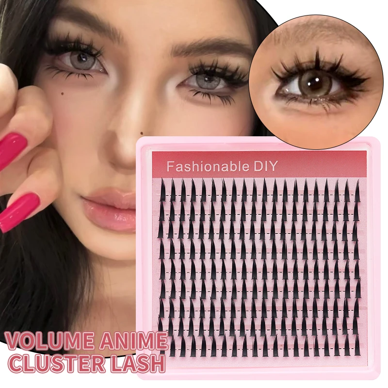 DINGSEN 9 Reihen DIY Einzelne Cluster-Wimpern Natürliche Wimpern Make-up-Tools Manga Cluster-Wimpern Mega Spiky Wimpernverlängerung – Detail 2