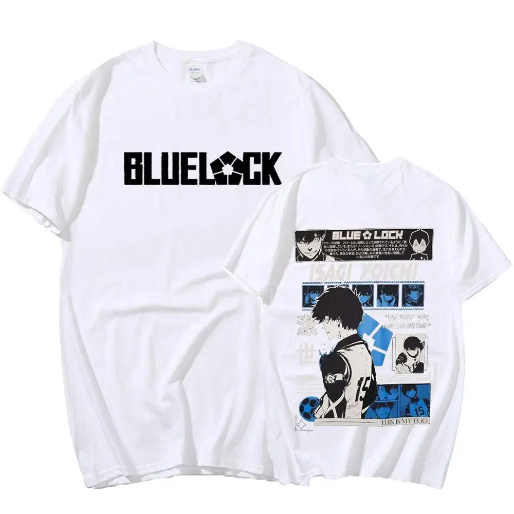 Anime Blue Lock Isagi Yoichi T-shirt Men Women Graphic Short Sleeve Fashion Oversized Tees Harajuku Streetwear Unisex Clothing