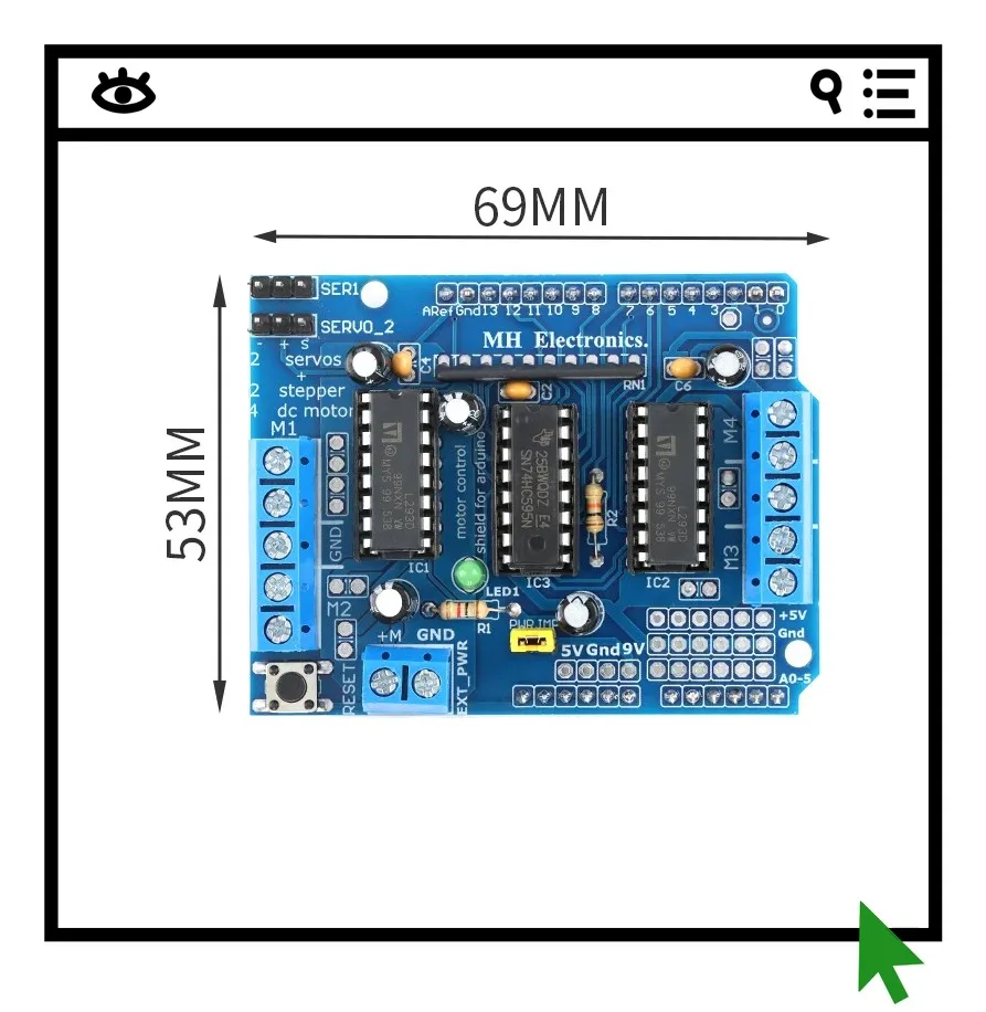 

L293D motor drive module expansion board motor board L293D motor control shield