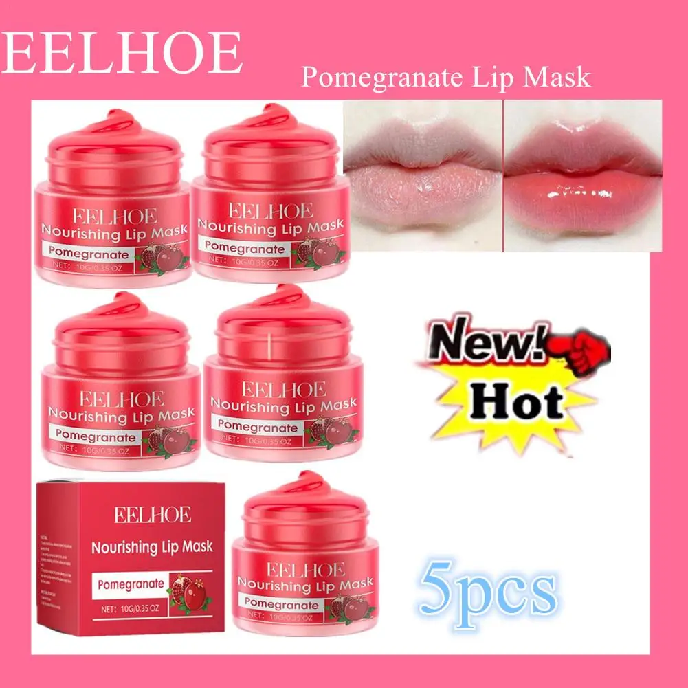 5pc Red Pomegranate Lipstick For Women Hydrating Lipstick Glossy Moisture Lip Gloss Sheer Coverage Long Lasting Lip Balm