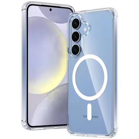 Anti Yellowing Clear Magnetic Case for Magsafe Samsung S25 S23 S24 Plus S22 Ultra S21 FE S24fe S25Ultra Shockproof Macsafe Cover