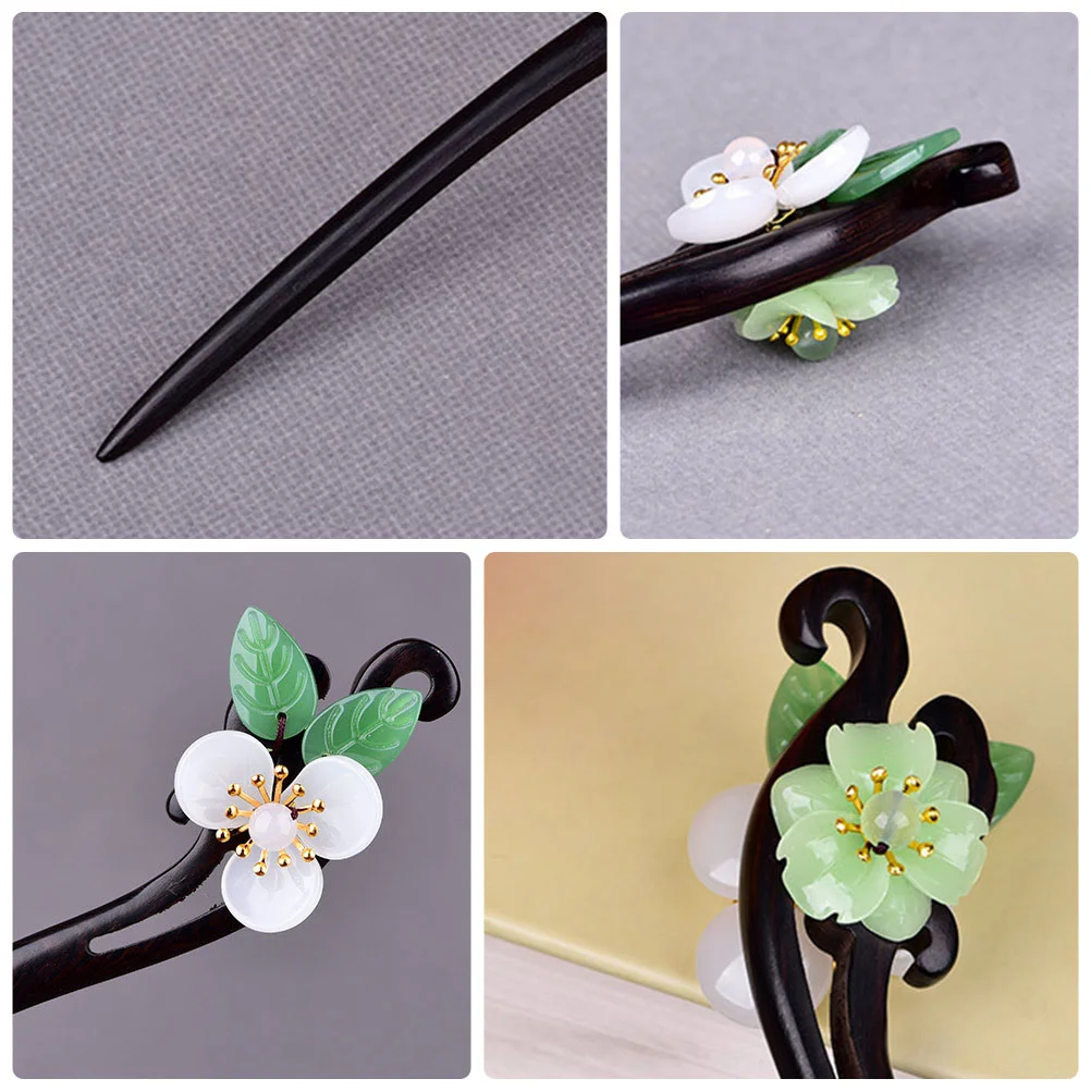 Temperament Hairpin Miss Vintage Decor Japanese Bamboo Retro Traditional Style Hairpin Ebony Wear