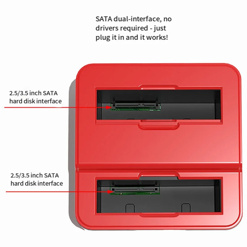 

Док-станция для жесткого диска 7 в 1, адаптер SATA-USB 3.0 для твердотельного накопителя 2,5 дюйма, 3,5 дюйма, корпус для жесткого диска, док-станция