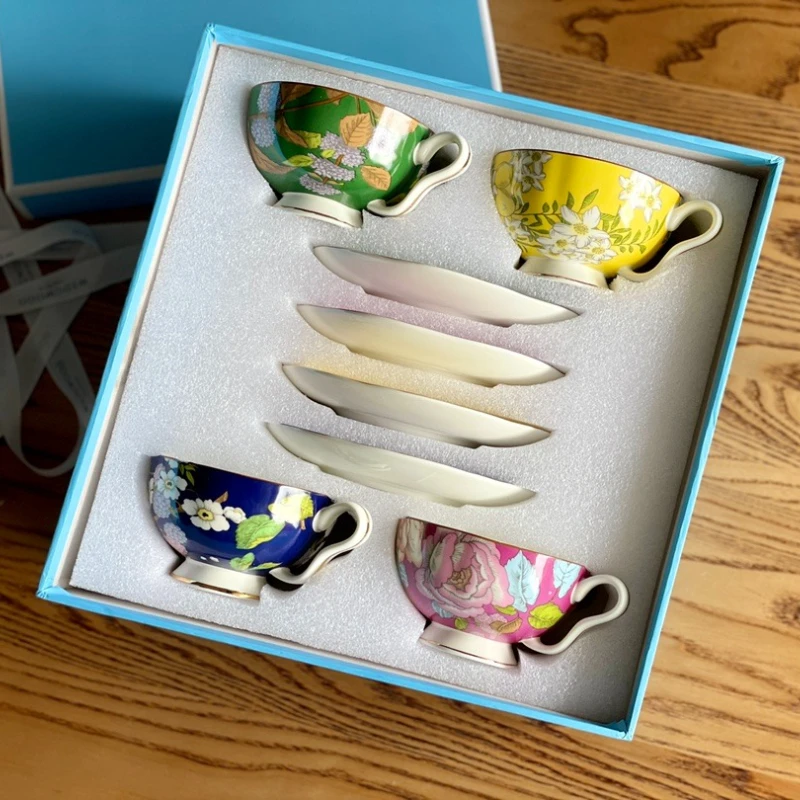 

Coffee Cup and Saucer Set European-style Household Afternoon Tea Cup Low-key Luxury Suitable for Daily Use and Gift