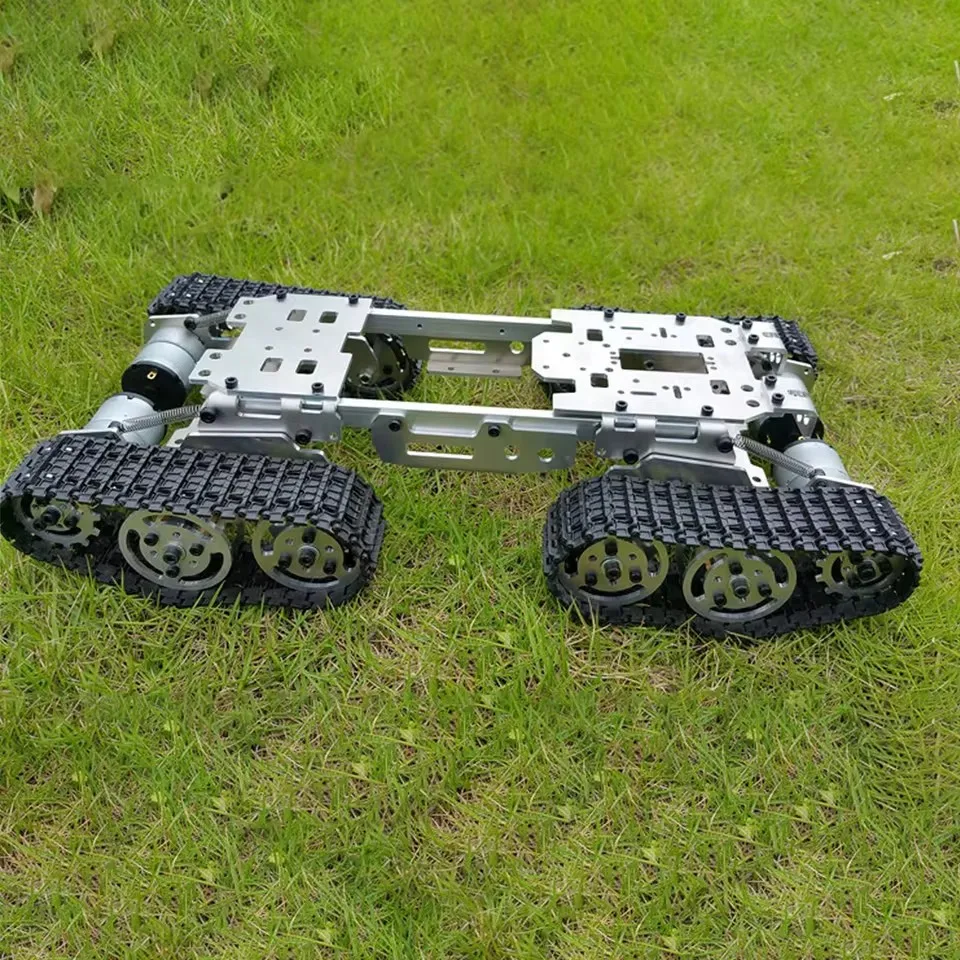 4WD Smart Tank Car Chassis für DIY Spielzeug Mobile Plattform Montage Interface für Servo Roboter Arm