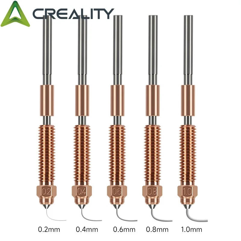 

Creality K1C Nozzle 0.4/0.6/0.8mm All-in-one Copper Titanium Nozzles High Flow Upgraded K1 Max Nozzle For Ender-3 V3 3d printer