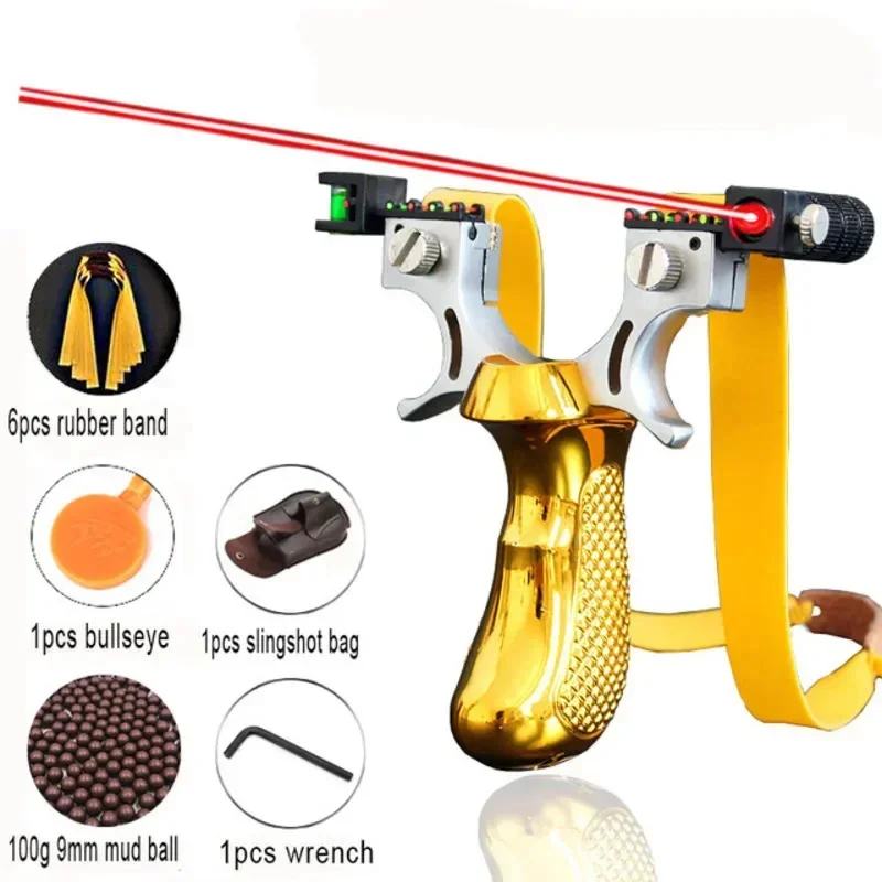 Practical Laser Slingshot Horizontal Aiming Fast Slingshot Adult Competitive Slingshot Powerful Resin Creative Funny Hunting Toy