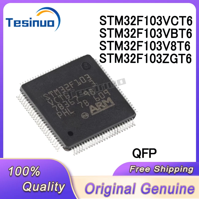 

5/PCS New Original STM32F103VCT6 STM32F103VBT6 STM32F103V8T6 STM32F103ZGT6 QFP microcontroller chip In Stock