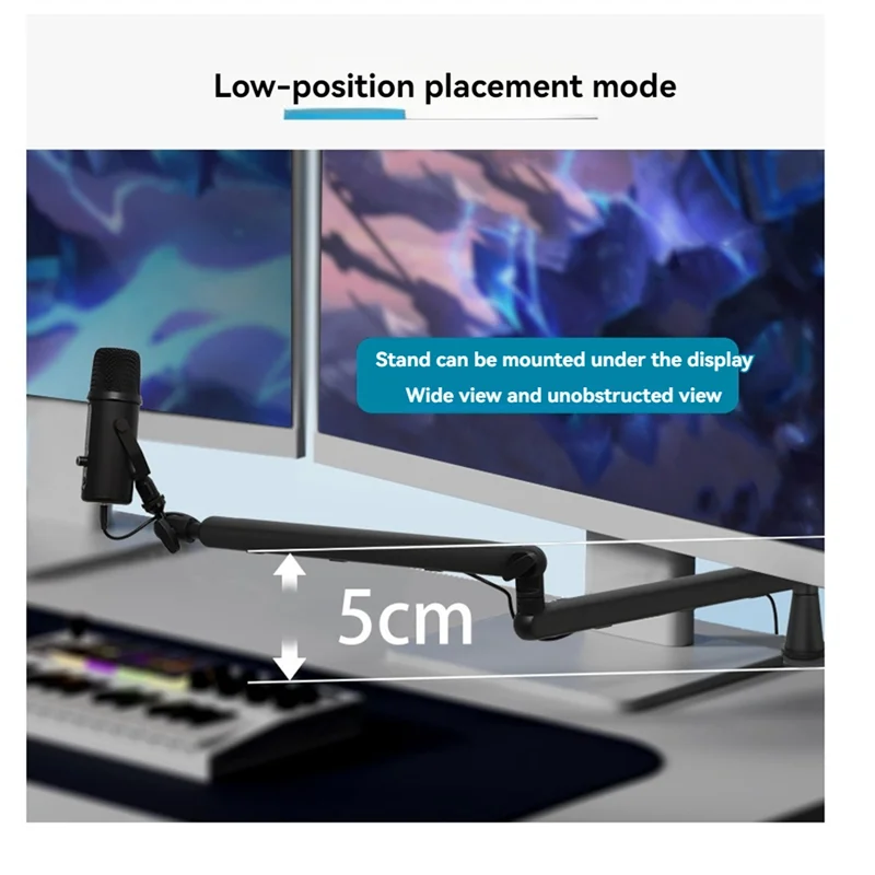 

Suitable Mic Stand Desk, Heavy Duty Boom Arm Bear With Desk Mount Clamp, Adjustable Microphone Stand Desk, Desk Mic Stand