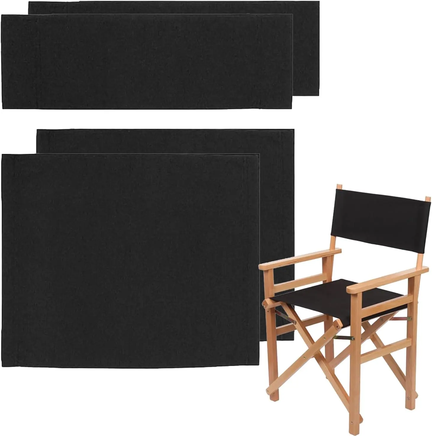 

2 Set (4Pcs) 20.86"" L X 16.14"" W Directors Chair Canvas Replacement Covers Kit For Directors Chairs,Movie Chair Replacement