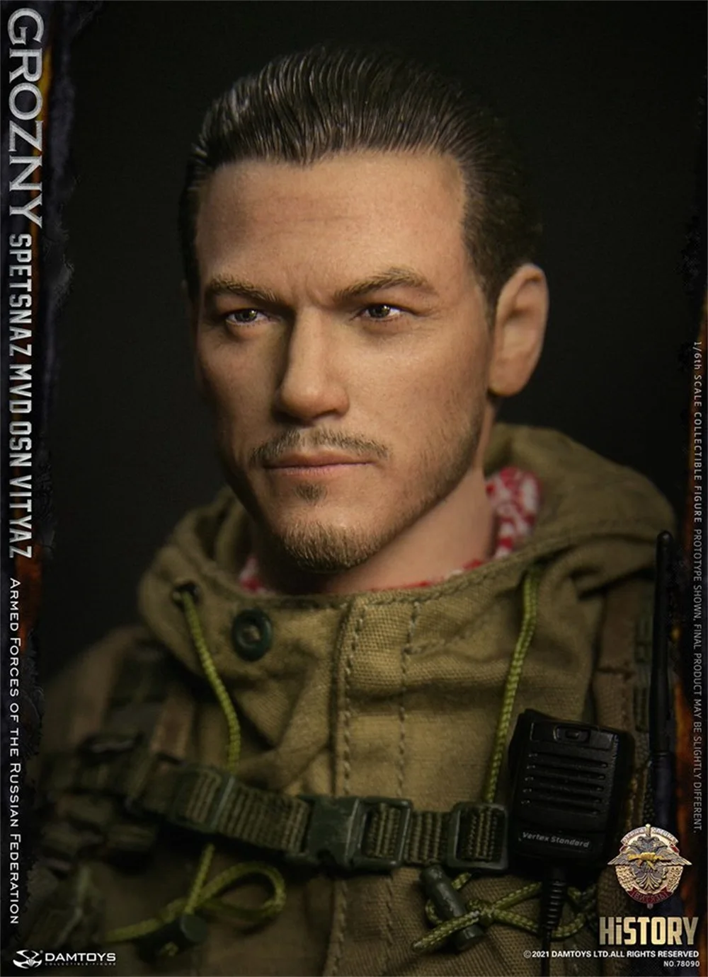 1/6 DAMTOYS DAM 78090 Armed Forces of the Russian Federation SPETSNAZ Grozny Male Vivid Head Sculpture Carving Fit 12