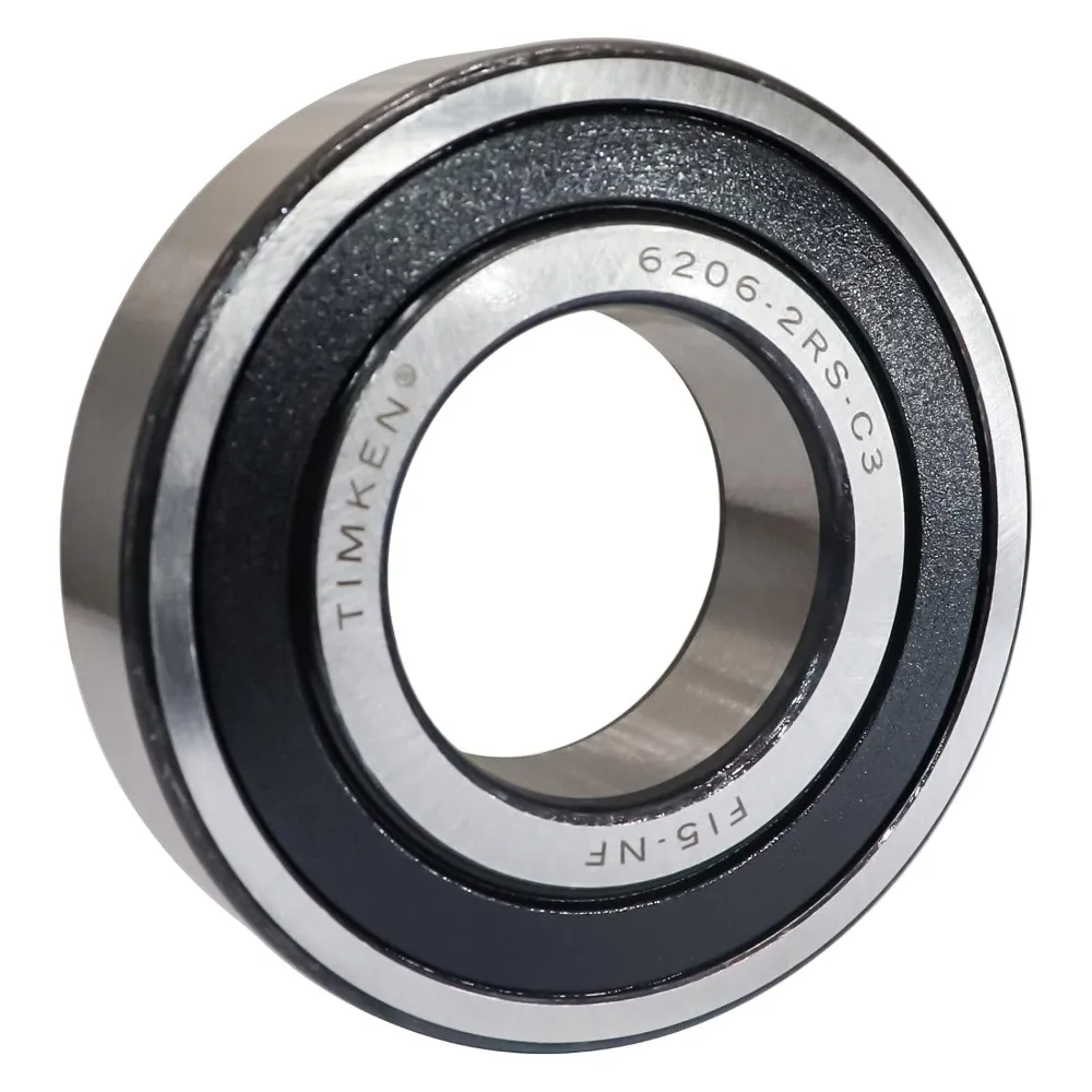 2Pcs TIMKEN Deep Groove Ball Bearing 6206-2RSC3 30x62x16mm C3 Clearance Double Rubber Sealed Pre Lubricated