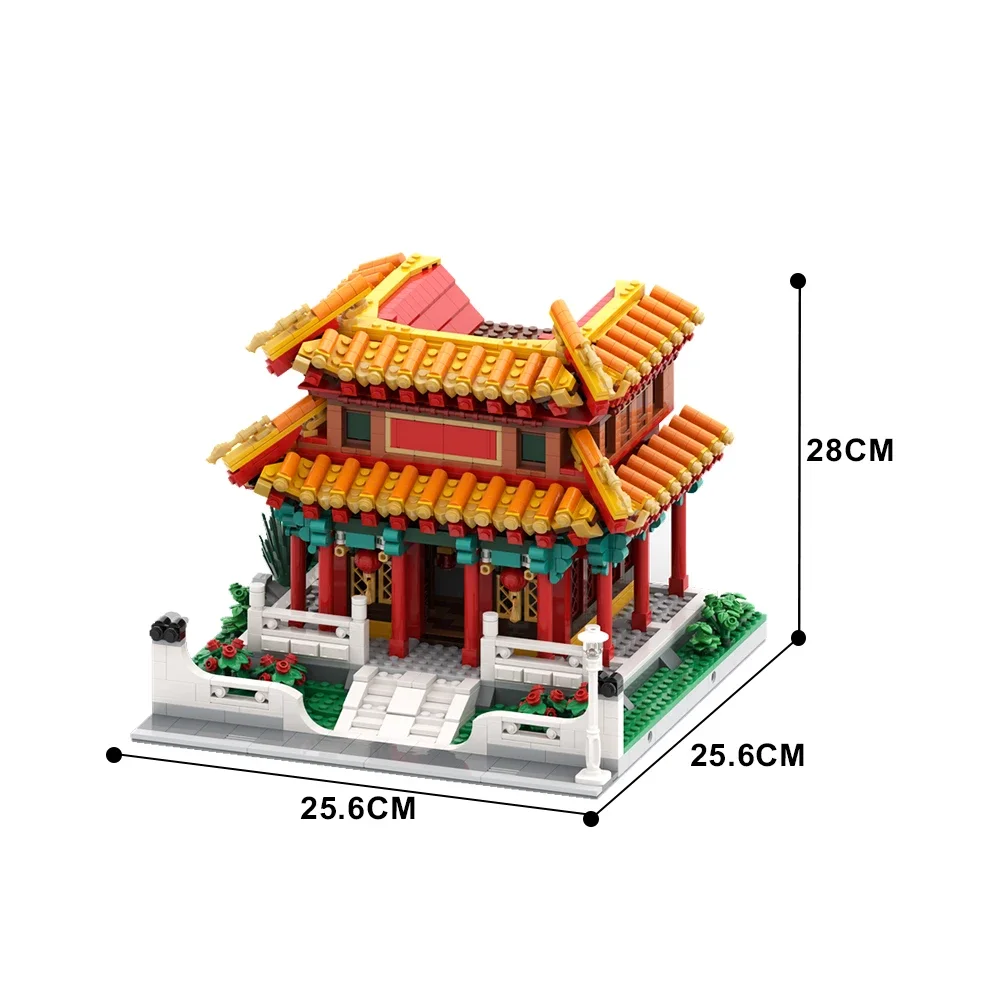 Gobricks MOC Stadt Chinesische Berühmte Architektur Chinesische Tempel Modell Bausteine set Vintage Tempel Turm DIY Ziegel Kinder Spielzeug