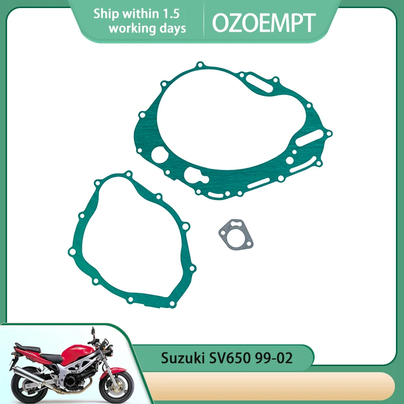 OZOEMPT Engine Cylinder Crankcase Repair Gasket Apply to Suzuki SV650 99-02