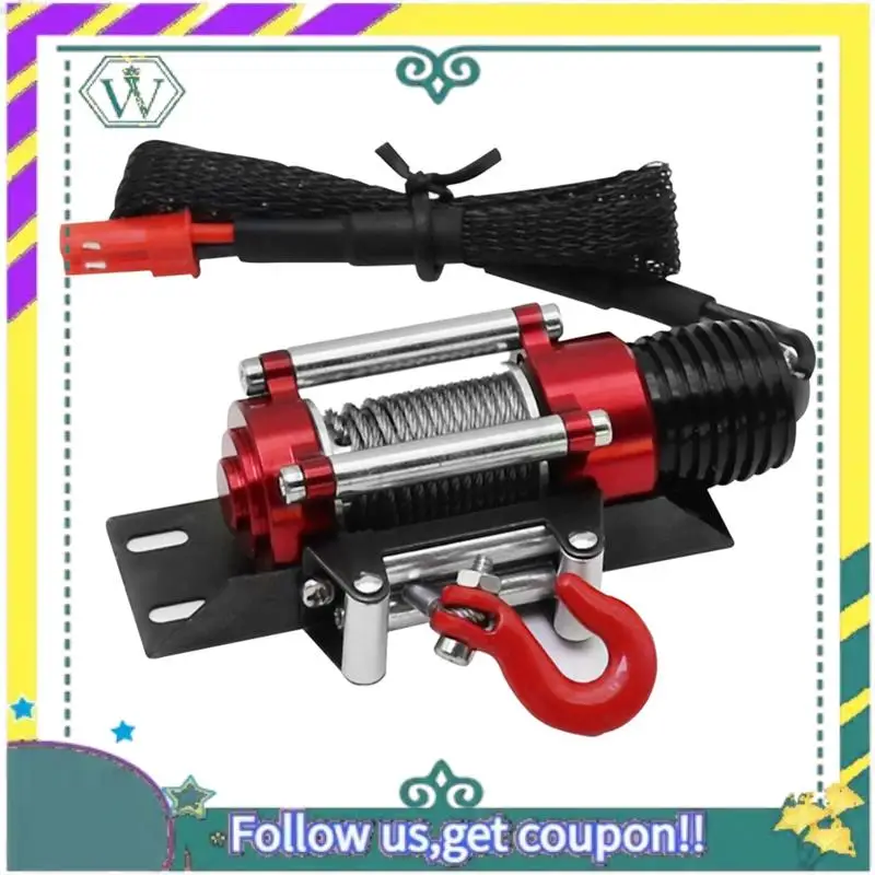 

(New) 1:10 Automatic Simulated Winch Automatic Wired Control Compatible With Axial SCX10 TRX4 Metal Upgrade Accessory