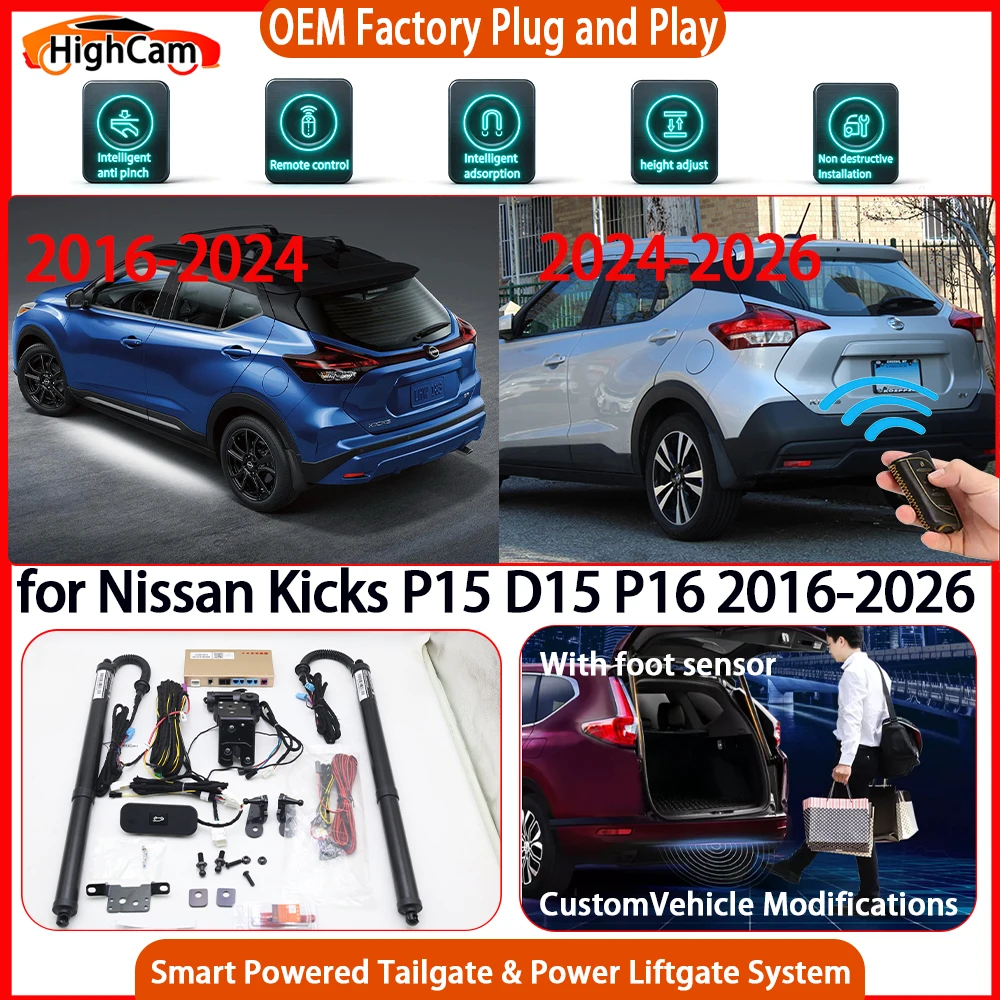 HighCam for Nissan Kicks P15 D15 P16 2016-2026 JHJHCAR OEM Smart Powered Tailgate Power Liftgate Tailgate Power Lift Gate