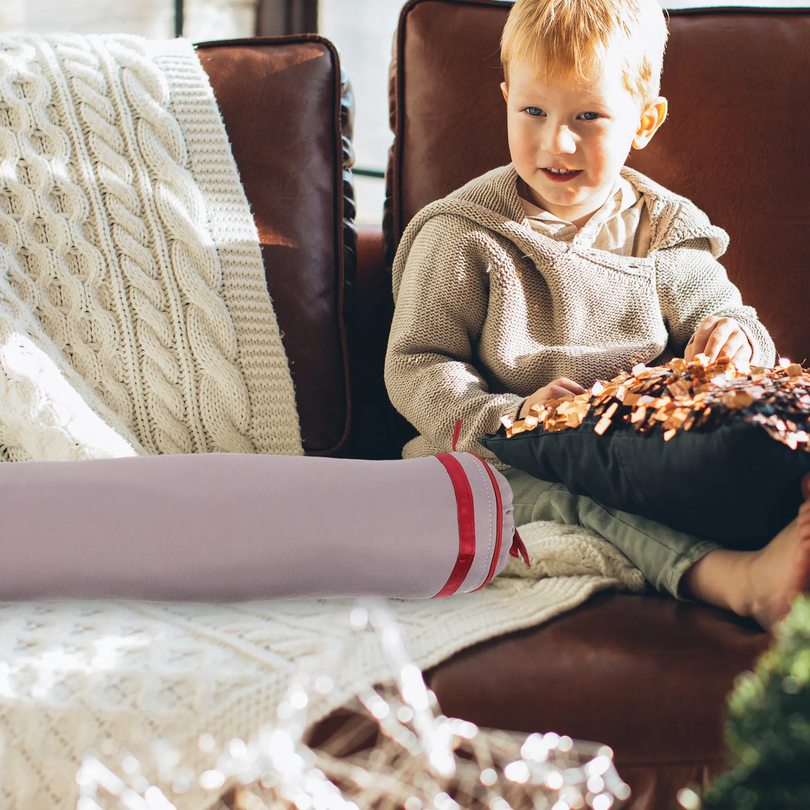 

Round Pillow Cover for Neck Support Soft Cervical Pillowcase Removable Case for Car Bed Decor Fashionable Cylinder Design